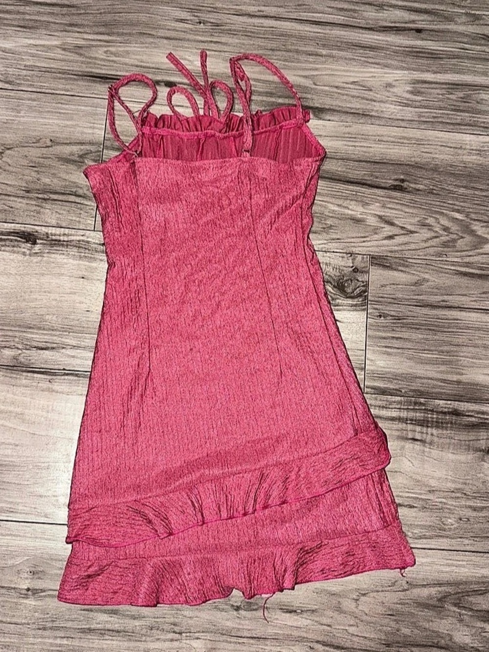 Pink Ruffle Mini Dress - Picture 2 of 2